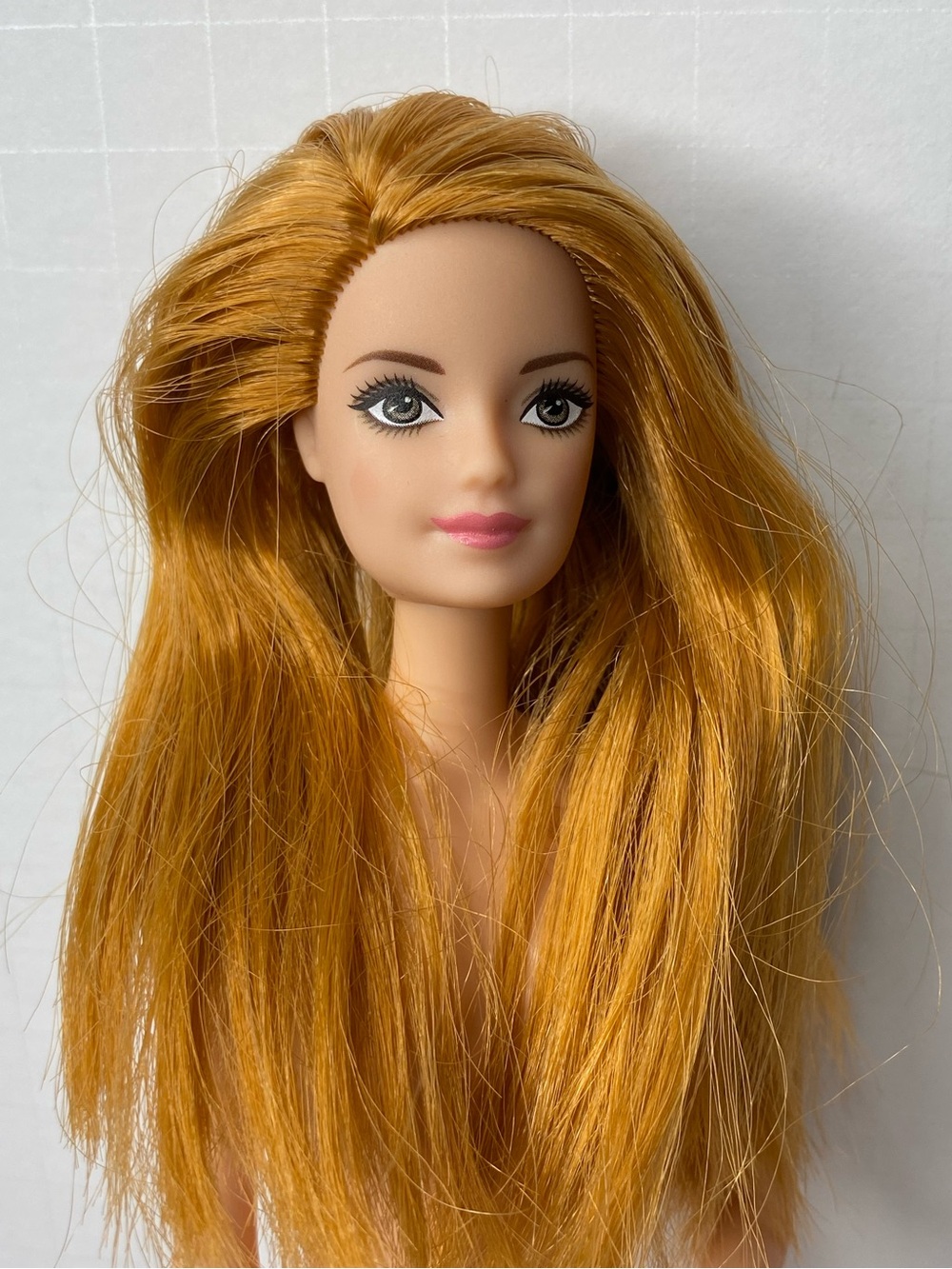 Mattel Barbie Fashion Doll with Ginger Red Hair Dark Eyes - Nude
